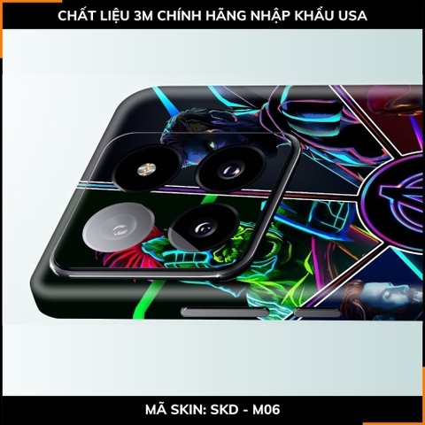 Dán skin điện thoại Xiaomi Mi 14 , Mi 14 Pro full body và camera nhập khẩu chính hãng USA in hình MAVEL - SKD M06 phụ kiện điện thoại huỳnh tân store