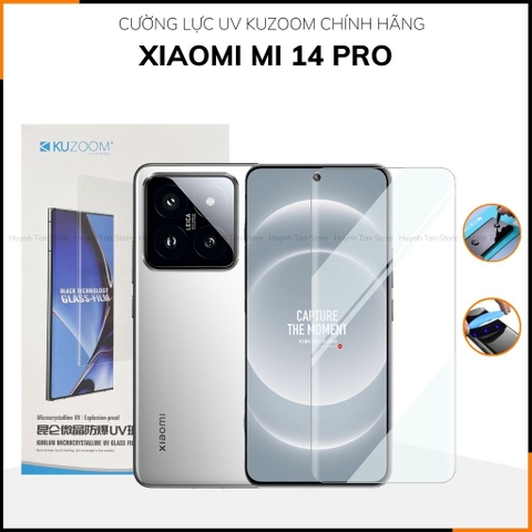 Cường lực xiaomi mi 14 pro UV trong suốt keo lỏng chính hãng kuzoom chống va đập vân tay nhạy phụ kiện huỳnh tân store