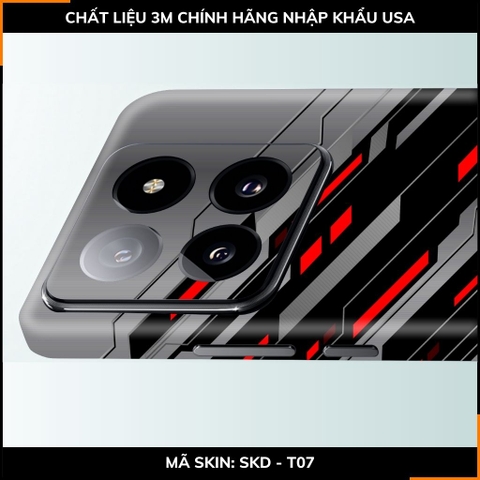 Dán skin điện thoại Xiaomi Mi 14 , Mi 14 Pro full body và camera nhập khẩu chính hãng USA in hình TECHNOLOGIC - SKD T07 phụ kiện điện thoại huỳnh tân store