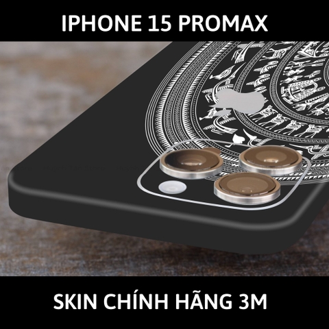Dán skin điện thoại Iphone 15 Pro, Iphone 15 Pro Max full body và camera nhập khẩu chính hãng USA phụ kiện điện thoại huỳnh tân store - Trống đồng nửa  - Warp Skin Collection