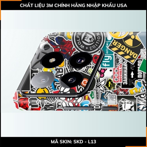 Dán skin điện thoại Xiaomi Mi 14 , Mi 14 Pro full body và camera nhập khẩu chính hãng USA in hình STICKER BOOM - SKD L13 phụ kiện điện thoại huỳnh tân store