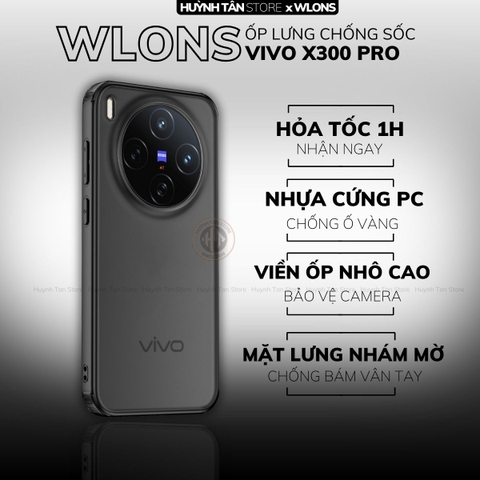 Ốp lưng vivo x200 ultra x200s x200 pro mini x100 pro chống sốc chính hãng WLONS phụ kiện huỳnh tân store
