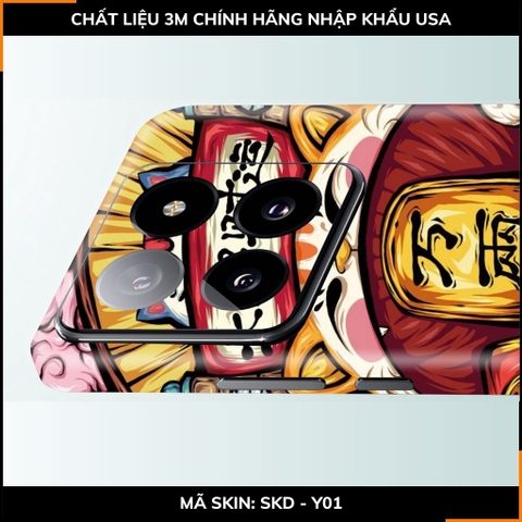 Dán skin điện thoại Xiaomi Mi 14 , Mi 14 Pro full body và camera nhập khẩu chính hãng USA in hình LUCKY CAT - SKD Y01 phụ kiện điện thoại huỳnh tân store