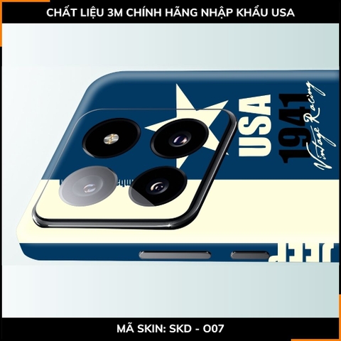 Dán skin điện thoại Xiaomi Mi 14 , Mi 14 Pro full body và camera nhập khẩu chính hãng USA in hình VINTAGE RACING - SKD O07 phụ kiện điện thoại huỳnh tân store