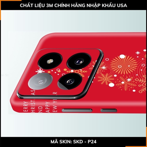 Dán skin điện thoại Xiaomi Mi 14 , Mi 14 Pro full body và camera nhập khẩu chính hãng USA in hình MERRY CHRISTMAS - SKD P24 phụ kiện điện thoại huỳnh tân store