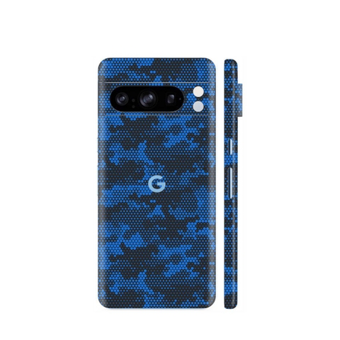Dán skin điện thoại Pixel 8, Pixel 8 Pro full body và camera nhập khẩu chính hãng USA phụ kiện điện thoại huỳnh tân store - MAMBA BLUE - Warp Skin Collection
