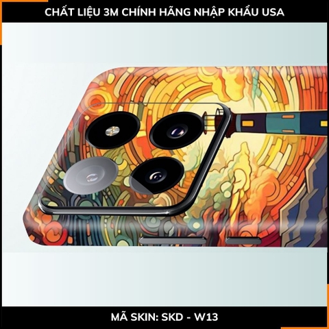 Dán skin điện thoại Xiaomi Mi 14 , Mi 14 Pro full body và camera nhập khẩu chính hãng USA in hình UNIQUE - SKD W13 phụ kiện điện thoại huỳnh tân store