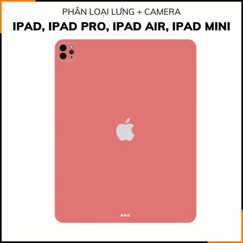 Dán skin ipad , ipad pro, ipad air , ipad mini full body và camera chính hãng 3M - PASTEL  RED - SK-A02-04 phụ kiện điện thoại huỳnh tân store