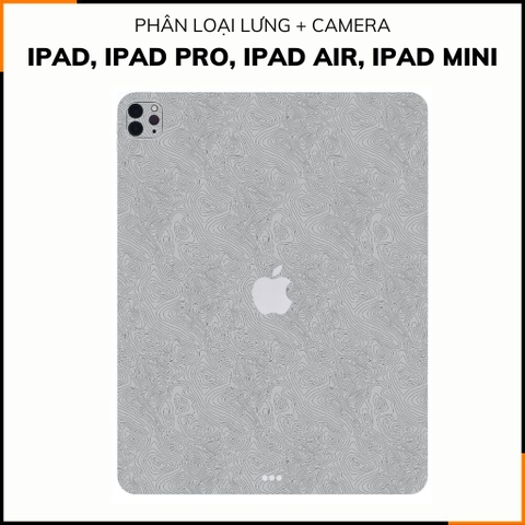 Dán skin ipad , ipad pro, ipad air , ipad mini full body và camera chính hãng 3M - MAP GREY -  SK B13 03 phụ kiện điện thoại huỳnh tân store