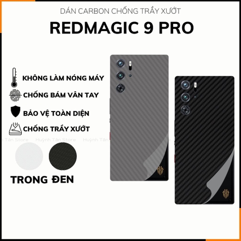 Miếng dán redmagic 9 pro carbon trong và đen chống trầy xướt chống bám vân tay phụ kiện điện thoại huỳnh tân store