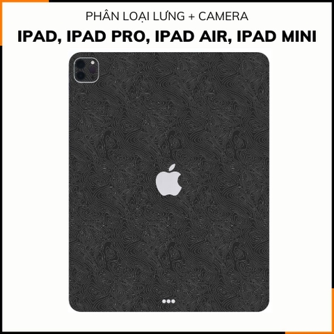 Dán skin ipad , ipad pro, ipad air , ipad mini full body và camera chính hãng 3M - MAP BLACK -  SK B13 02 phụ kiện điện thoại huỳnh tân store