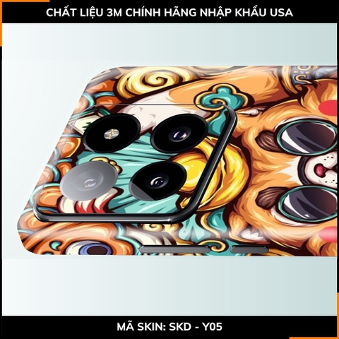 Dán skin điện thoại Xiaomi Mi 14 , Mi 14 Pro full body và camera nhập khẩu chính hãng USA in hình LUCKY CAT - SKD Y05 phụ kiện điện thoại huỳnh tân store