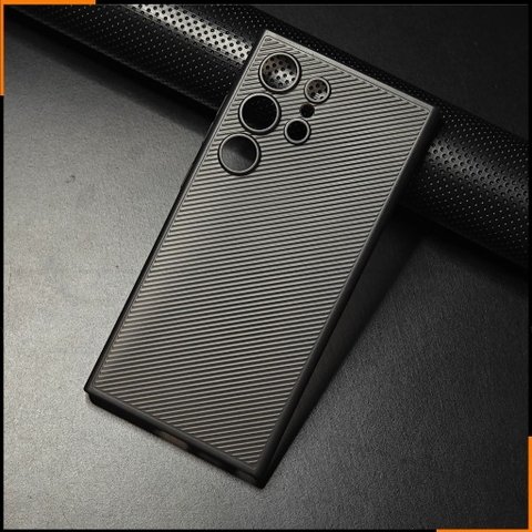 Ốp lưng Samsung S24, S24 plus, S24 ultra, s23 ultra TPU vân sóng chéo siêu mỏng ôm sát thân máy bảo vệ camera MATTE HUTA