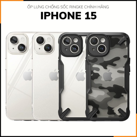 Ốp lưng iphone 15 RINGKE chính hãng trong suốt chống sốc FUSION chống ố vàng phụ kiện điện thoại huỳnh tân