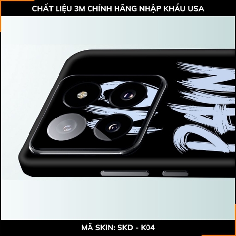 Dán skin điện thoại Xiaomi Mi 14 , Mi 14 Pro full body và camera nhập khẩu chính hãng USA in hình THÀNH NGỮ - SKD K04 phụ kiện điện thoại huỳnh tân store