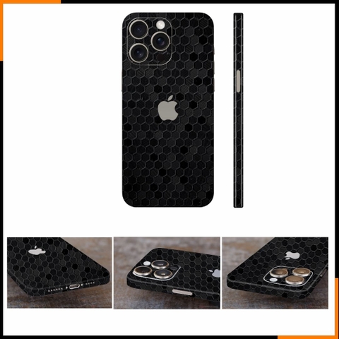Dán skin điện thoại Iphone 15 Pro , Iphone 15 Pro Max  full body và camera nhập khẩu chính hãng USA phụ kiện điện thoại huỳnh tân store - HONEYCOMB  - Warp Skin Collection