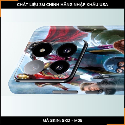 Dán skin điện thoại Xiaomi Mi 14 , Mi 14 Pro full body và camera nhập khẩu chính hãng USA in hình MAVEL - SKD M05 phụ kiện điện thoại huỳnh tân store