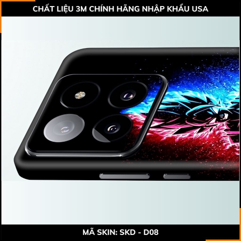 Dán skin điện thoại Xiaomi Mi 14 , Mi 14 Pro full body và camera nhập khẩu chính hãng USA in hình Dragon Ball - SKD D08 phụ kiện điện thoại huỳnh tân store
