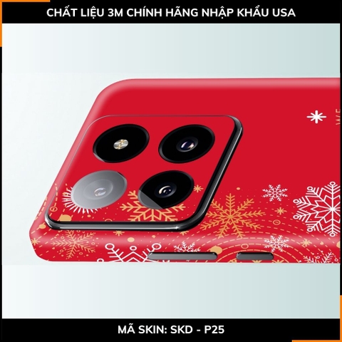 Dán skin điện thoại Xiaomi Mi 14 , Mi 14 Pro full body và camera nhập khẩu chính hãng USA in hình MERRY CHRISTMAS - SKD P25 phụ kiện điện thoại huỳnh tân store