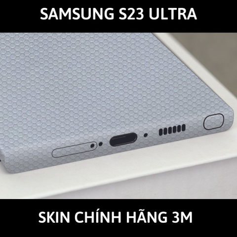 Dán skin điện thoại Samsung S23 Ultra full body và camera nhập khẩu chính hãng USA phụ kiện điện thoại huỳnh tân store - MAXTRIX WHITE - Warp Skin Collection