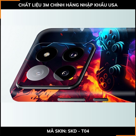 Dán skin điện thoại Xiaomi Mi 14 , Mi 14 Pro full body và camera nhập khẩu chính hãng USA in hình TECHNOLOGIC - SKD T04 phụ kiện điện thoại huỳnh tân store