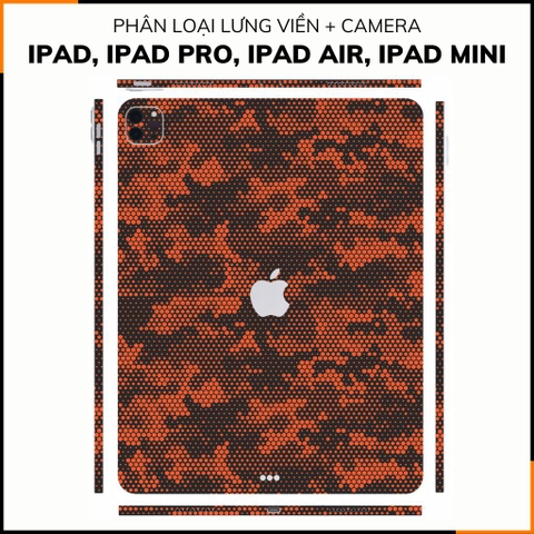 Dán skin ipad , ipad pro, ipad air , ipad mini full body và camera chính hãng 3M - MAMBA ORANGE -  SK B03 07 phụ kiện điện thoại huỳnh tân store