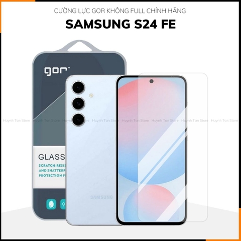 Cường lực gor samsung S24 Fe  trong suốt KHÔNG FULL MÀN chính hãng
