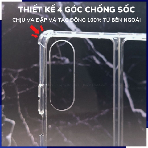 Ốp lưng chống sốc samsung z fold 4 clear color ver 3 trong suốt không ố vàng bảo vệ camera phụ kiện huỳnh tân store
