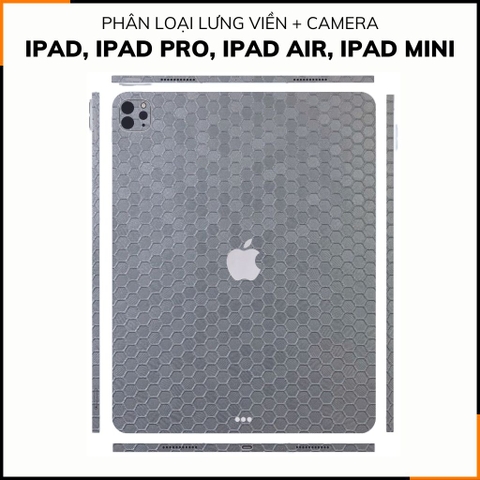 Dán skin ipad , ipad pro, ipad air , ipad mini full body và camera chính hãng 3M - HONEYCOMB SILVER  - SK-B11-03 phụ kiện điện thoại huỳnh tân store