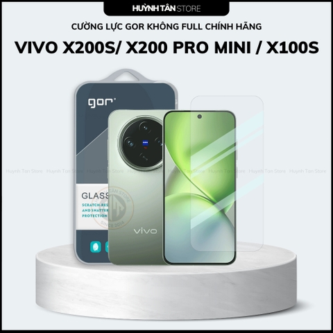 Kính cường lực vivo x200 pro mini x200s x100s trong suốt  KHÔNG FULL MÀN chống bám vân tay chính hãng GOR phụ kiện điện thoại huỳnh tân store