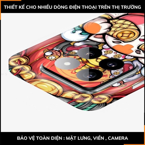 Dán skin điện thoại Xiaomi Mi 14 , Mi 14 Pro full body và camera nhập khẩu chính hãng USA in hình LUCKY CAT - SKD Y04 phụ kiện điện thoại huỳnh tân store