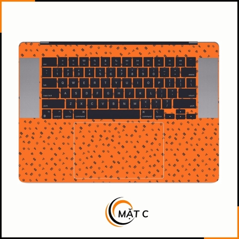 Dán skin macbook pro, macbook air chính hãng 3M nhập khẩu USA - SKIN 3M - MACBOOK - MANY STICKER ORANGE - SK-B14-04 phụ kiện điện thoại huỳnh tân store