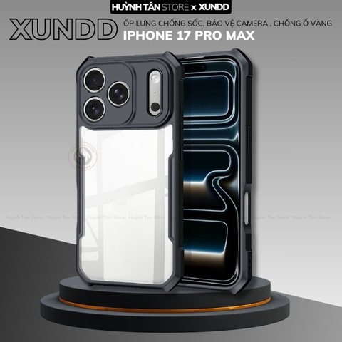 Ốp lưng iphone 17 16 pro max ip 15 14 13 x xs max xr XUNDD trong suốt chống sốc chính hãng huỳnh tân