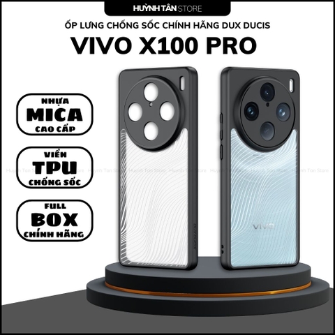 Ốp lưng vivo x100 pro  aimo chính hãng dux ducis chống va đập trong suốt không ố vàng
