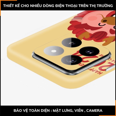 Dán skin điện thoại Xiaomi Mi 14 , Mi 14 Pro full body và camera nhập khẩu chính hãng USA in hình NEW YEAR 2024 - SKD Q25 phụ kiện điện thoại huỳnh tân store