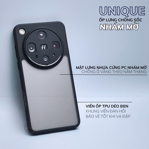 Ốp lưng oppo find x8 ultra x8 pro x8s plus x7 ultra chống sốc chống vân tay UNIQUE bảo vệ camera phụ kiện huỳnh tân store