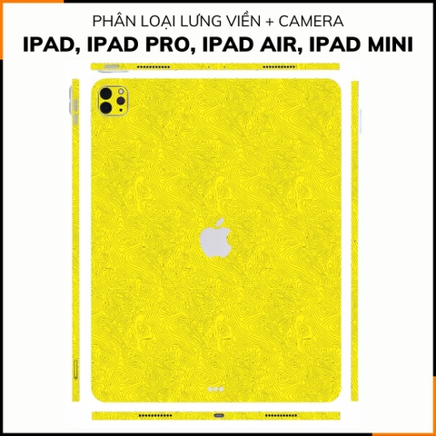 Dán skin ipad , ipad pro, ipad air , ipad mini full body và camera chính hãng 3M -MAP YELLOW -  SK B13 06 phụ kiện điện thoại huỳnh tân store