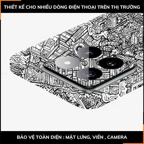 Dán skin điện thoại Xiaomi Mi 14 , Mi 14 Pro full body và camera nhập khẩu chính hãng USA in hình ROBOT CITY - SKD U02 phụ kiện điện thoại huỳnh tân store
