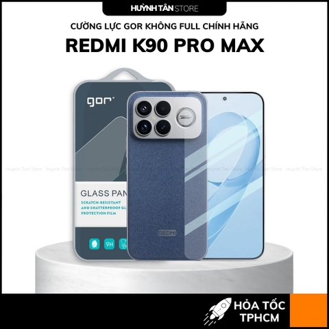 Kính cường lực trong suốt redmi k90 pro max k80 k70 ultra k60 k50 k40 KHÔNG FULL MÀN chống bám vân tay chính hãng GOR