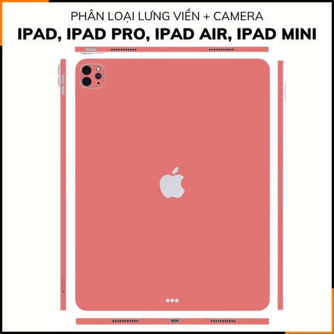 Dán skin ipad , ipad pro, ipad air , ipad mini full body và camera chính hãng 3M - PASTEL  RED - SK-A02-04 phụ kiện điện thoại huỳnh tân store