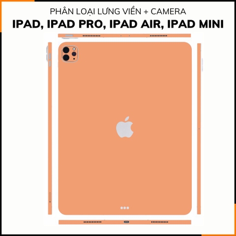 Dán skin ipad , ipad pro, ipad air , ipad mini full body và camera chính hãng 3M - PASTEL ORANGE -  SK A02 07 phụ kiện điện thoại huỳnh tân store