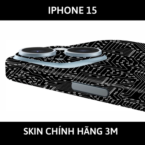 Dán skin điện thoại Iphone 15, Iphone 15 Plus full body và camera nhập khẩu chính hãng USA phụ kiện điện thoại huỳnh tân store - ELECTRIC BLACK - Warp Skin Collection
