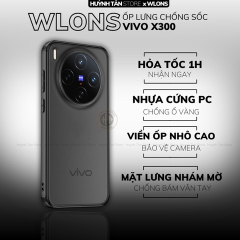 Ốp lưng vivo x200 ultra x200s x200 pro mini x100 pro chống sốc chính hãng WLONS phụ kiện huỳnh tân store