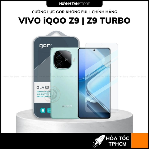 Kính cường lực trong suốt IQOO 15 , 13 , z10 Turbo , z9 , Neo 10 , Neo 9 KHÔNG FULL MÀN chống bám vân tay chính hãng GOR