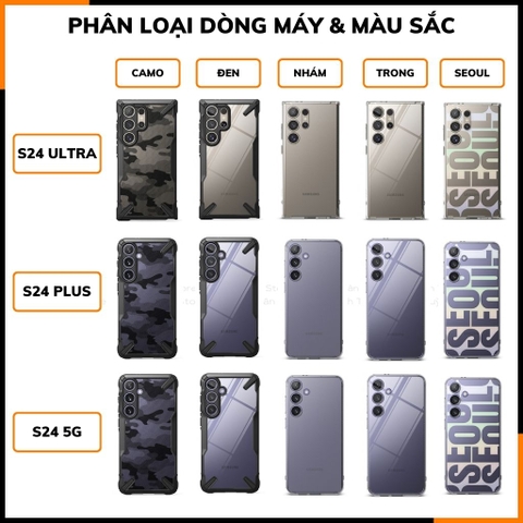 Ốp lưng Samsung S25 S25 Plus S25 Ultra / S24 S24 Plus S24 Ultra chống sốc Ringke chính hãng Korea bảo vệ camera phụ kiện huỳnh tân store
