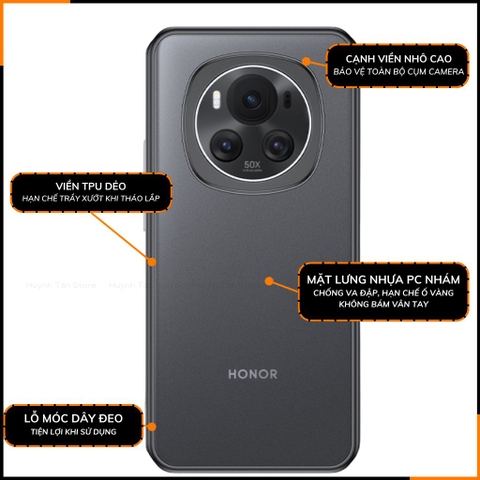 Ốp lưng honor magic 6 pro chống sốc chống vân tay NHÁM VIỀN MÀU VER 2 bảo vệ camera phụ kiện huỳnh tân store