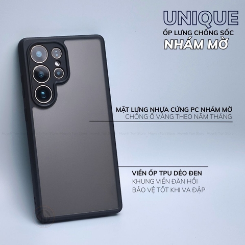 Ốp lưng samsung s25 ultra s25 edge s24 fe s23 fe s22 ultra chống sốc chống vân tay UNIQUE bảo vệ camera phụ kiện huỳnh tân store