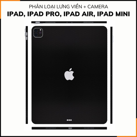 Dán skin ipad , ipad pro, ipad air , ipad mini full body và camera chính hãng 3M - MATRIX BLACK - SK-B11-01 phụ kiện điện thoại huỳnh tân store
