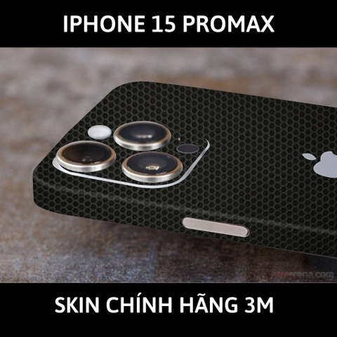 Dán skin điện thoại Iphone 15 Pro, Iphone 15 Pro Max full body và camera nhập khẩu chính hãng USA phụ kiện điện thoại huỳnh tân store - Matrix Black - Warp Skin Collection