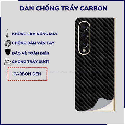 Miếng dán samsung z fold 4 carbon trong và đen chống trầy xướt chống bám vân tay phụ kiện huỳnh tân store